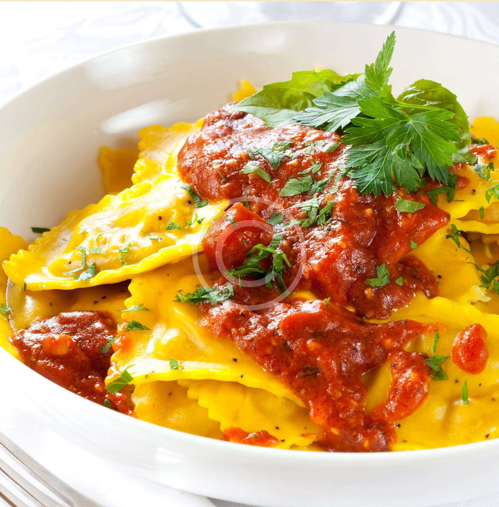 Ravioli with Goats’ Cheese and Meat
